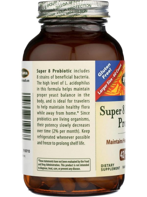 Flora, Super 8 Hi-Potency Probiotic, 42 Billion Cells, 60 Capsules Hot on Sale