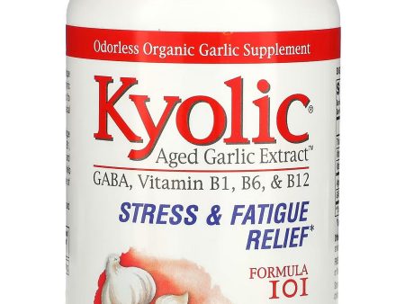 Wakunaga, Kyolic, Stress & Fatigue Relief, GABA, Vitamins B1, B6 & B12 Formula 101, 200 Tablets Online now