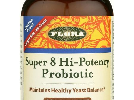 Flora, Super 8 Hi-Potency Probiotic, 42 Billion Cells, 60 Capsules Hot on Sale