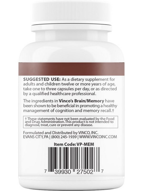 Vinco, Brain Memory, 60 Capsules Discount