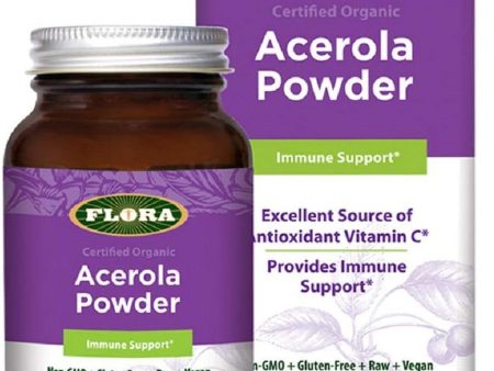 Flora, Acerola Powder, Immune Support, 1.7 oz Supply