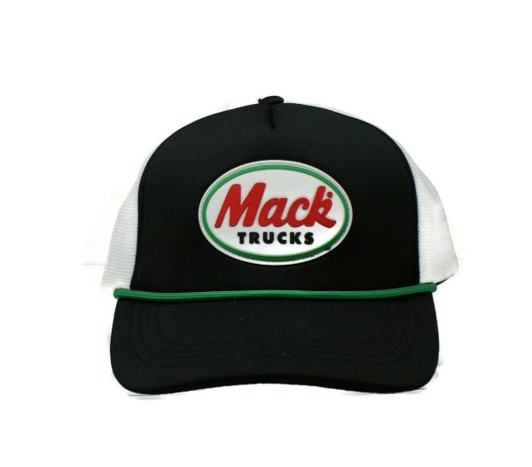 Hat - Mack Trucks 3-D Rubber Patch Logo Retro Rope Foam Mesh Trucker Cap For Discount