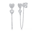 14k Gold Diamond Evelyn Heart Earrings Cheap