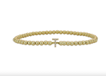 14K GOLD FILLED INITIAL BEADED BRACELET Fashion