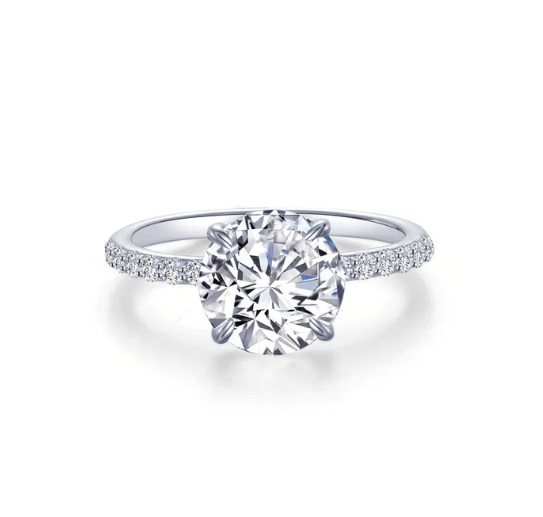 Lafonn Single Row Solitaire Engagement Ring For Sale