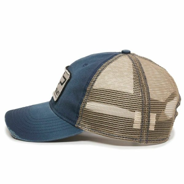 Chevrolet Appliqued Vented Mesh Adjustable Trucker Cap Blue on Sale