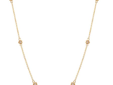 14k Yellow Gold Diamond By Yard Necklace Online now