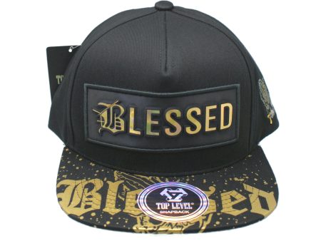 Top Level Blessed Embroidered Hip Hop Snapback Adjustable Flat Bill Hat Cap Hot on Sale