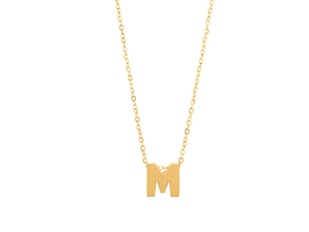 14K GOLD INITIAL CHARM NECKLACE Discount