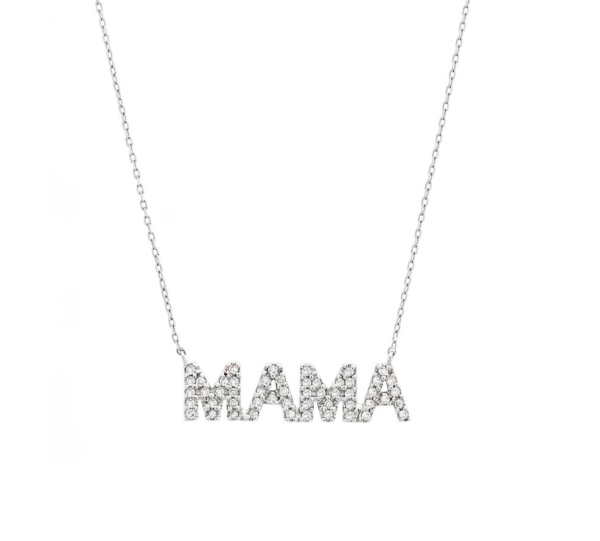 14k Gold Diamond Mama Necklace Cheap