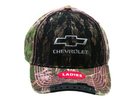 Hat - Chevrolet Women s Logo Black Lace Rhinestuds Realtree Xtra Camo Ball Cap Discount