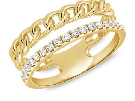 .21CT DIAMOND LINK CHAIN RING For Cheap