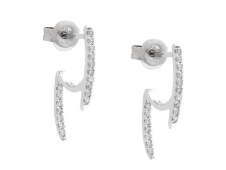 14k Gold Fashion Single Micro Pave Diamond Earrings Hot on Sale