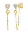 14k Gold Diamond Evelyn Heart Earrings Cheap