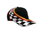 Checkered Flag Black Adjustable Embroidered Ball Cap Sale