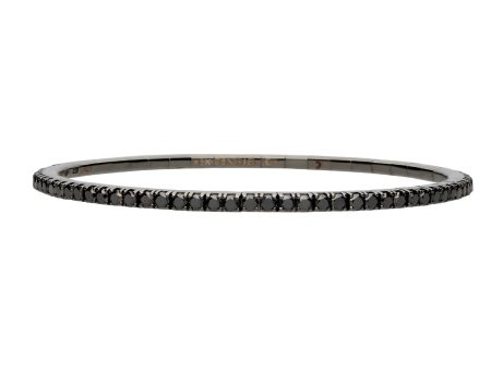 14k Black Diamond Flexi Tennis Bracelet Online Sale