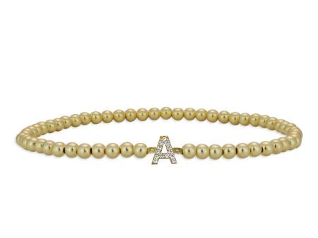 Gold Filled Beaded Initial Bracelet For Cheap