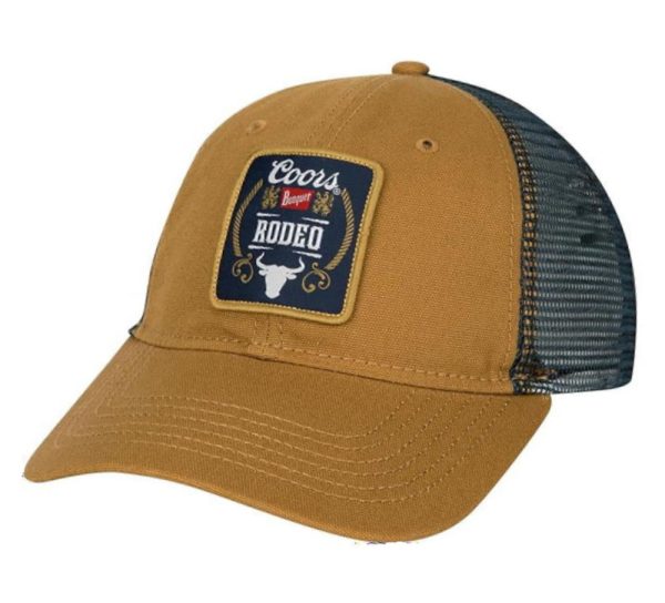 Coors Banquet Rodeo Logo Canvas Snapback Hat Multi Color Cap on Sale