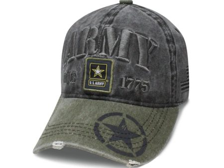 Retro Zero Dark US Army Hat Ball Cap Distressed Washed Green Online Hot Sale