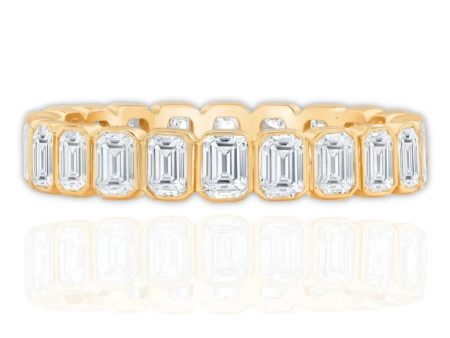 14k Gold Bezel Emerald 10 Pointers Eternity Band Discount