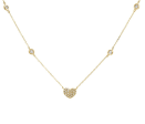 14k Gold Diamond by the Yard Heart Necklace Fashion