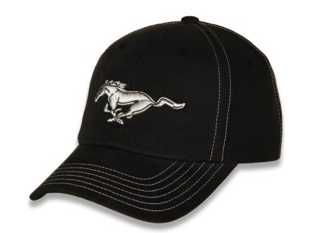 Ford Mustang Running Horse Black Ball Cap Hat For Sale