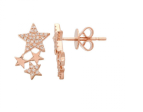 14k Gold Diamond Cluster Star Studs Hot on Sale