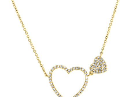 14k Gold Diamond Sharon Heart Necklace Online Hot Sale