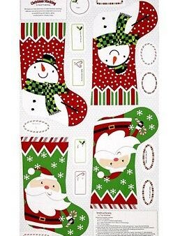 Christmas Wish Snoman Stocking panel Fashion