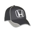 Honda Logo Embroidered w Piping Grey Hat CFS Ball Cap Fashion