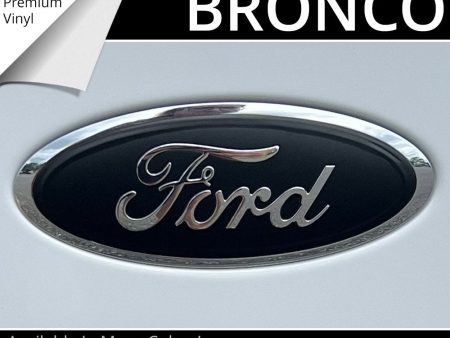 BocaDecals 2022-2025 Ford Bronco Logo Emblem Insert Decal Overlay (Set of 1) For Cheap