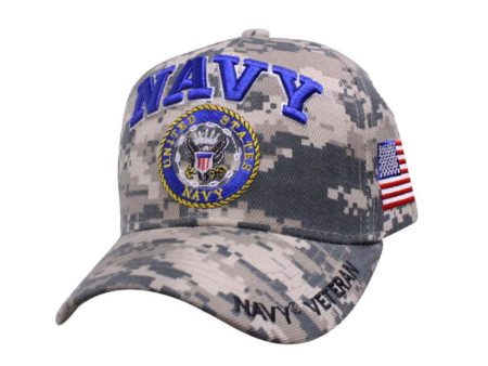 NAVY Veteran Cap Digital Pride Officially Licensed Ball Cap Hat For Discount