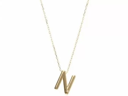 14k Gold Letter Necklace Fashion