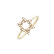 14K GOLD DIAMOND STAR of DAVID RING Fashion