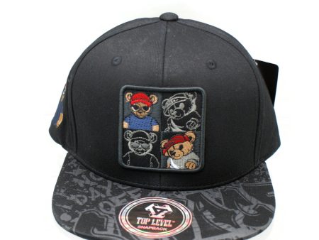 Top Level 4 Bears Hip Hop Snapback Adjustable Flat Bill Hat Cap Online