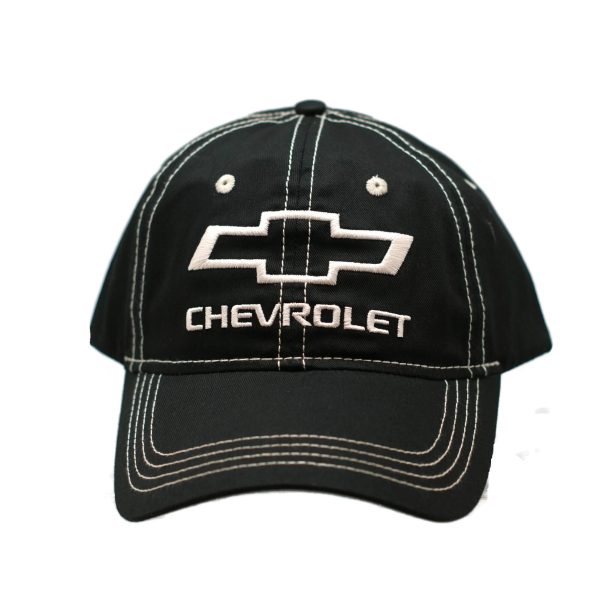 Chevrolet Bowtie Logo Black & White Adjustable Hat Ball Cap Hot on Sale