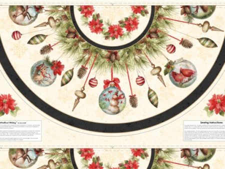 Wilmington, Woodland Holiday 30 x60  Fabric Panel Tree Skirt For Discount