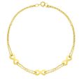 14k Yellow Gold Infinity Bracelet Cheap