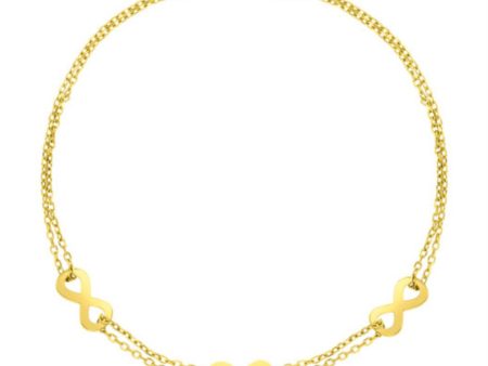 14k Yellow Gold Infinity Bracelet Cheap