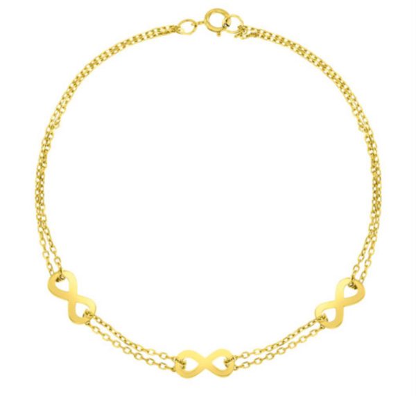 14k Yellow Gold Infinity Bracelet Cheap