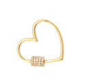 14k Gold Diamond Leah Heart Charm on Sale