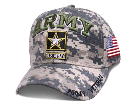 Army Veteran Cap Digital Pride Officially Licensed Ball Cap Hat Sale