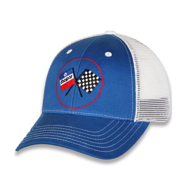 MOPAR Flags Mesh Vented Hat CFS Ball Cap Blue & White For Sale