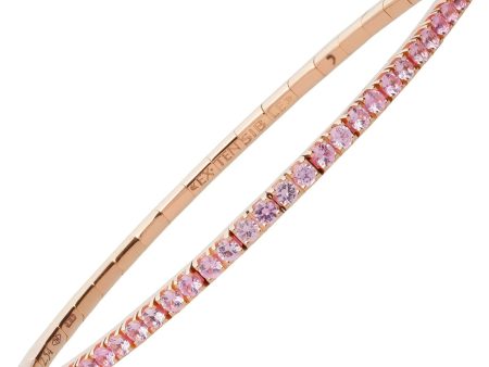 14k Pink Sapphire Flexi Tennis Bracelet Cheap