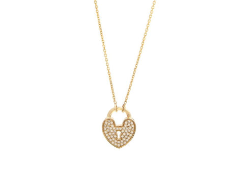 14k Gold Diamond Amanda Heart Necklace Fashion