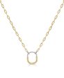 DIAMOND PAPERCLIP PENDANT NECKLACE Hot on Sale