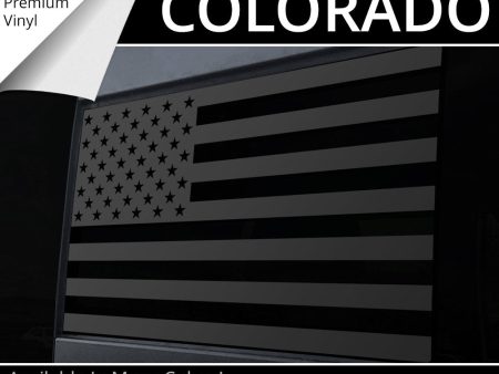 BocaDecals 2015-2025 Chevy Colorado Rear Middle Window American Flag Decal Online