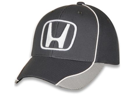 Honda Logo Embroidered w Piping Grey Hat CFS Ball Cap Fashion