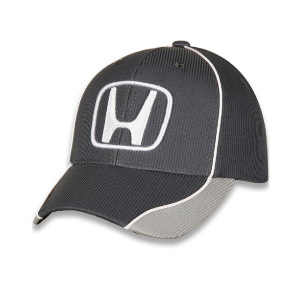 Honda Logo Embroidered w Piping Grey Hat CFS Ball Cap Fashion