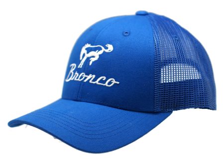 Ford Bronco Hat Mesh Back Adjustable Royal Blue CFS Ball Cap Online Hot Sale